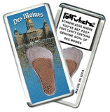 Des Moines FootWhere® Souvenir Fridge Magnet. Made in USA-FootWhere® Souvenirs