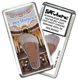 Des Moines FootWhere® Souvenir Fridge Magnets. 6 Piece Set. Made in USA-FootWhere® Souvenirs