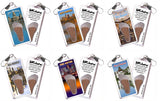 Des Moines FootWhere® Souvenir Zipper-Pulls. 6 Piece Set. Made in USA-FootWhere® Souvenirs
