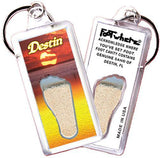 Destin, FL FootWhere® Souvenir Keychain. Made in USA-FootWhere® Souvenirs