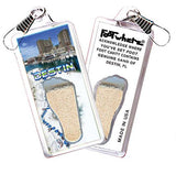 Destin, FL FootWhere® Souvenir Zipper-Pull. Made in USA-FootWhere® Souvenirs