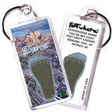 Detroit FootWhere® Souvenir Key Chain. Made in USA-FootWhere® Souvenirs
