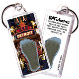 Detroit FootWhere® Souvenir Keychains. 6 Piece Set. Made in USA-FootWhere® Souvenirs