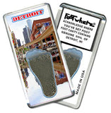 Detroit FootWhere® Souvenir Fridge Magnets. 6 Piece Set. Made in USA-FootWhere® Souvenirs