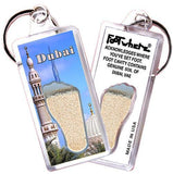 Dubai, UAE FootWhere® Souvenir Keychain. Made in USA-FootWhere® Souvenirs