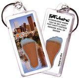 Denver FootWhere® Souvenir Keychain. Made in USA-FootWhere® Souvenirs