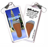 Denver FootWhere® Souvenir Zipper-Pulls 6 Piece Set. Made in USA-FootWhere® Souvenirs
