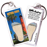 Daytona Beach, FL FootWhere® Souvenir Keychain. Made in USA-FootWhere® Souvenirs