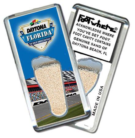 Daytona Beach, FL FootWhere® Souvenir Magnet. Made in USA-FootWhere® Souvenirs