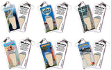 Daytona Beach FootWhere® Souvenir Zipper-Pulls 6 Piece Set. Made in USA-FootWhere® Souvenirs