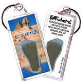 Cairo FootWhere® Souvenir Keychains. 6 Piece Set. Made in USA-FootWhere® Souvenirs