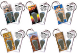 Cairo FootWhere® Souvenir Keychains. 6 Piece Set. Made in USA-FootWhere® Souvenirs