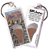 El Paso FootWhere® Souvenir Keychain. Made in USA-FootWhere® Souvenirs