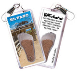 El Paso FootWhere® Souvenir Zipper-Pulls. 6 Piece Set. Made in USA-FootWhere® Souvenirs
