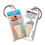 Florida FootWhere® Souvenir Keychain. 72 pieces/ 6 assorted styles.