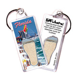 Florida FootWhere® Souvenir Keychain. 72 pieces/ 6 assorted styles.