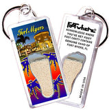Fort Myers FootWhere® Souvenir Keychains. 6 Piece Set. Made in USA-FootWhere® Souvenirs