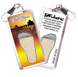 Fort Myers FootWhere® Souvenir Zipper-Pulls 6 Piece Set. Made in USA-FootWhere® Souvenirs