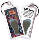Fort Worth FootWhere® Souvenir Keychain. Made in USA-FootWhere® Souvenirs