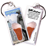 Greensboro FootWhere® Souvenir Keychains. 6 Piece Set. Made in USA-FootWhere® Souvenirs