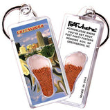 Greensboro, NC FootWhere® Souvenir Keychain. Made in USA-FootWhere® Souvenirs