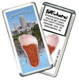 Greensboro FootWhere® Souvenir Fridge Magnets. 6 Piece Set. Made in USA-FootWhere® Souvenirs
