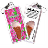 Greensboro, NC FootWhere® Souvenir Zipper-Pull. Made in USA-FootWhere® Souvenirs