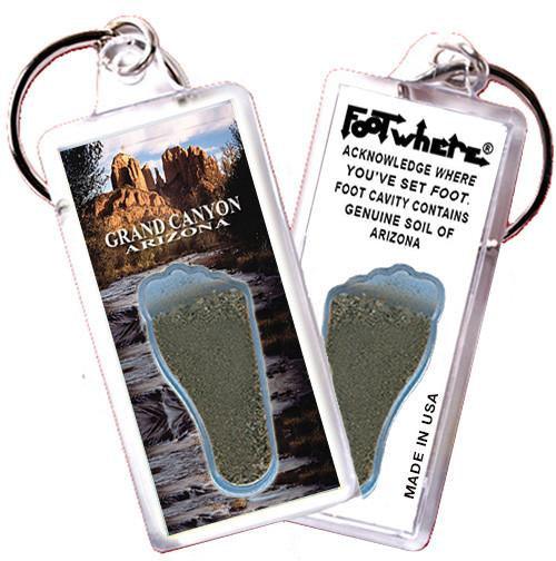 Grand Canyon, AZ FootWhere® Souvenir Keychain. Made in USA-FootWhere® Souvenirs