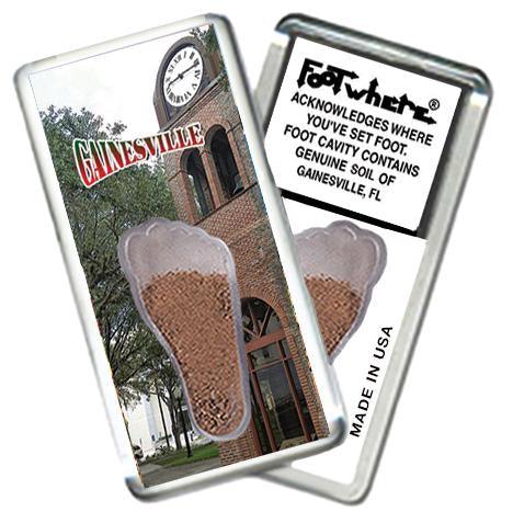 Gainesville, FL FootWhere® Souvenir Fridge Magnet. Made in USA-FootWhere® Souvenirs