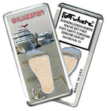 Galveston, TX FootWhere® Souvenir Fridge Magnet. Made in USA-FootWhere® Souvenirs