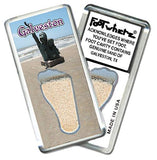 Galveston, TX FootWhere® Souvenir Fridge Magnet. Made in USA-FootWhere® Souvenirs