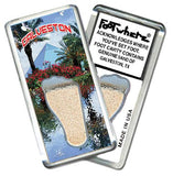 Galveston FootWhere® Souvenir Fridge Magnets. 6 Piece Set. Made in USA-FootWhere® Souvenirs