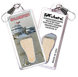 Galveston FootWhere® Souvenir Zipper-Pulls. 6 Piece Set. Made in USA-FootWhere® Souvenirs