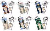 Galveston FootWhere® Souvenir Zipper-Pulls. 6 Piece Set. Made in USA-FootWhere® Souvenirs