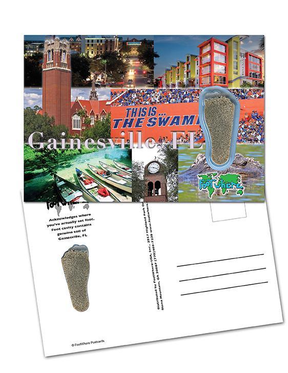 Gainesville, FL FootWhere® Souvenir Postcard-FootWhere® Souvenirs