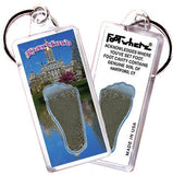 Hartford FootWhere® Souvenir Keychains. 6 Piece Set. Made in USA - FootWhere® Souvenir Shop