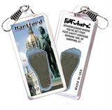 Hartford FootWhere® Souvenir Zipper-Pulls. 6 Piece Set. Made in USA