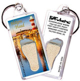 Hilton Head FootWhere® Souvenir Keychain. Made in USA-FootWhere® Souvenirs