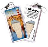 Hilton Head FootWhere® Souvenir Zipper-Pull. Made in USA-FootWhere® Souvenirs