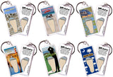 Hilton Head FootWhere® Souvenir Keychains. 6 Piece Set. Made in USA - FootWhere® Souvenir Shop