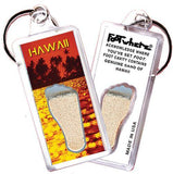 Hawaii FootWhere® Souvenir Keychain. Made in USA-FootWhere® Souvenirs