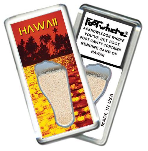Hawaii FootWhere® Souvenir Magnet. Made in USA-FootWhere® Souvenirs