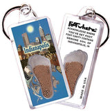 Indianapolis FootWhere® Souvenir Keychains. 6 Piece Set. Made in USA - FootWhere® Souvenir Shop