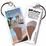 Indianapolis FootWhere® Souvenir Keychain. Made in USA-FootWhere® Souvenirs