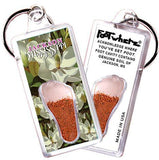 Jackson, MS FootWhere® Souvenir Keychain. Made in USA-FootWhere® Souvenirs