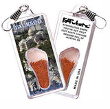 Jackson, MS FootWhere® Souvenir Zipper-Pull. Made in USA-FootWhere® Souvenirs