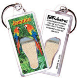 Jamaica FootWhere® Souvenir Keychain. Made in USA-FootWhere® Souvenirs