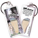 Jamaica FootWhere® Souvenir Keychain. Made in USA-FootWhere® Souvenirs
