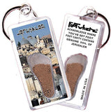 Jerusalem FootWhere® Souvenir Keychain. Made in USA-FootWhere® Souvenirs