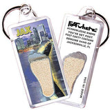 Jacksonville FootWhere® Souvenir Key Chain. Made in USA-FootWhere® Souvenirs